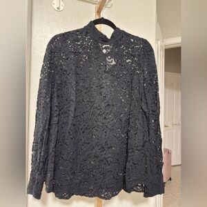 H&M Black Lace Top